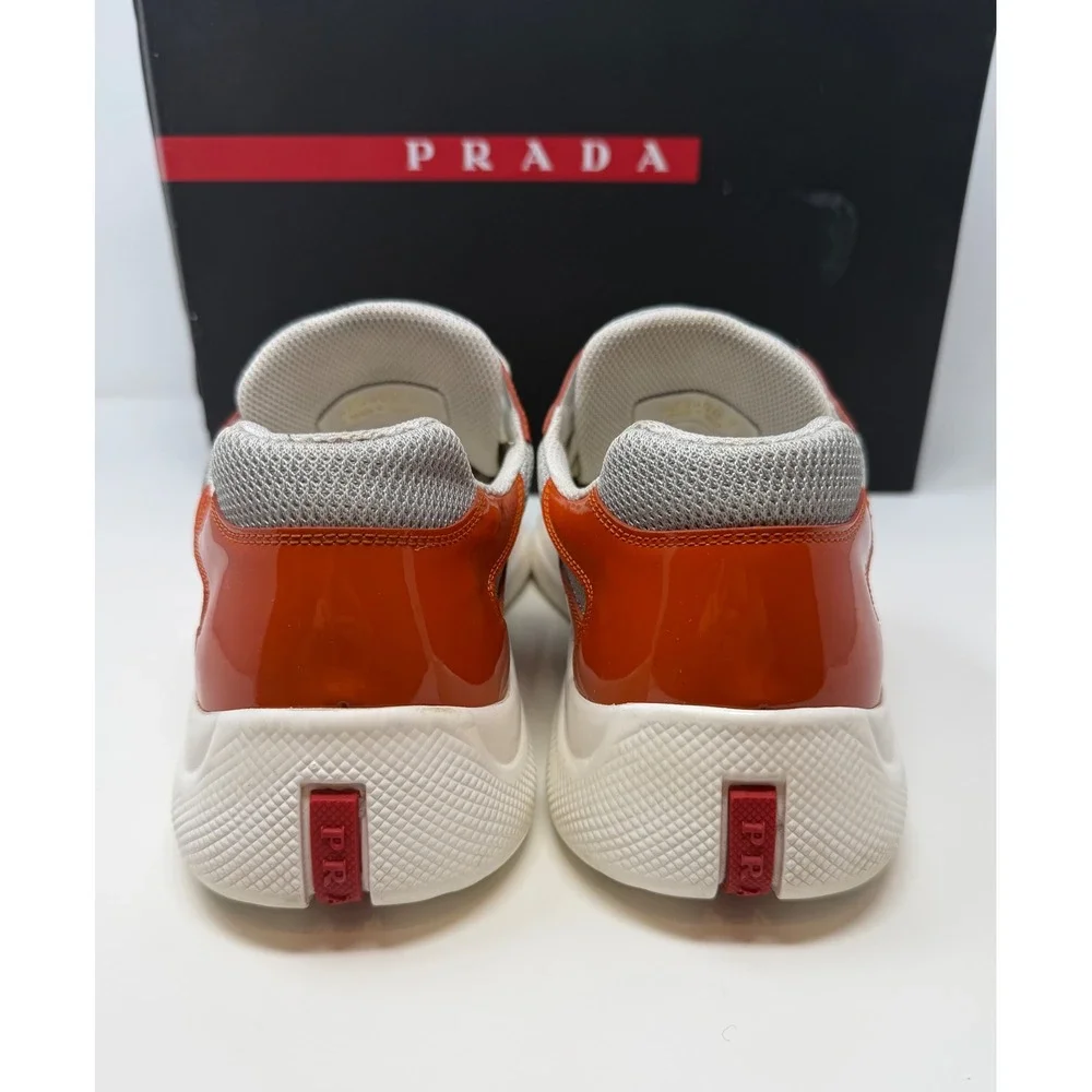 Prada Americas Cup Sneaker Orange Size 10 US 9 Prada